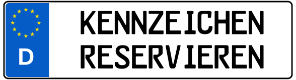 Kennzeichen reservieren